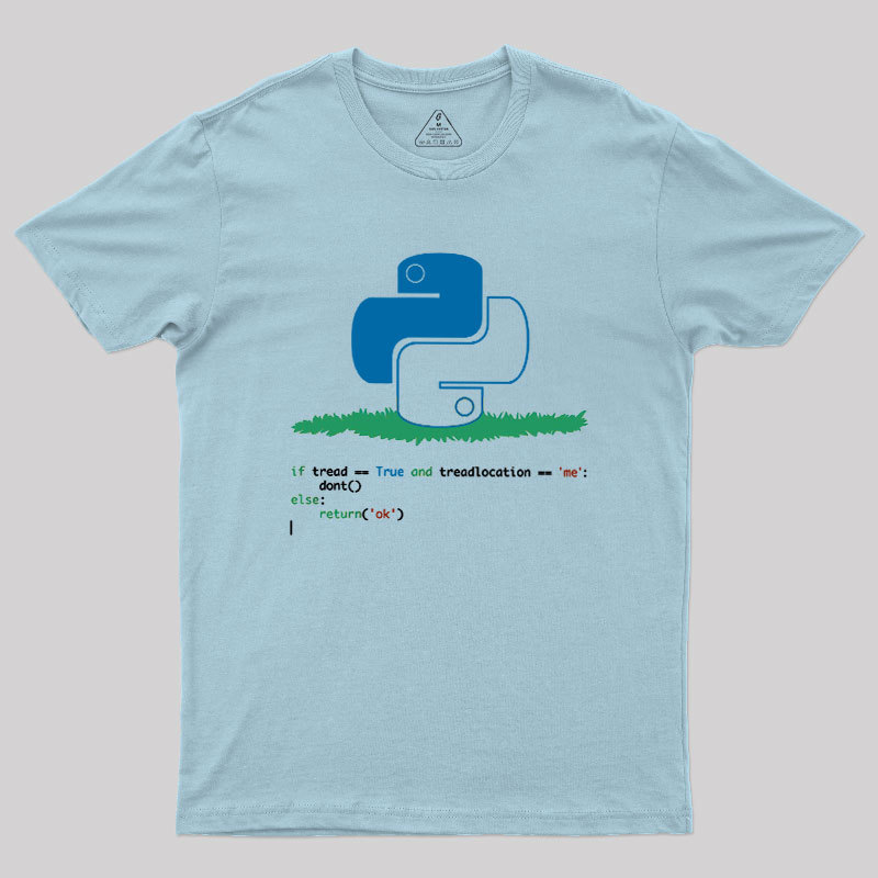 Python Dont Tread On Me Code Pun Geek T-Shirt