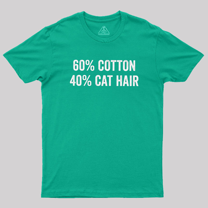 60 Cotton 40 Cat Hair Geek T-Shirt