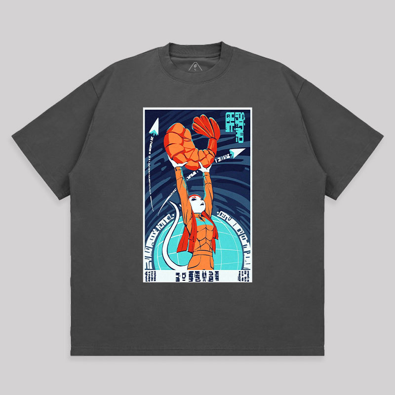 In Shrimp We Trust Unisex Oversized T-shirt
