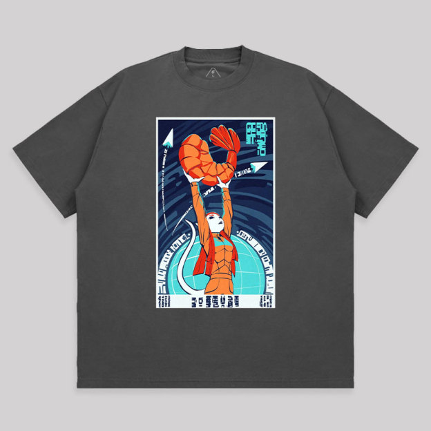 In Shrimp We Trust Unisex Oversized T-shirt
