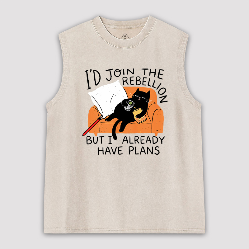 Rebellion On The Couch Unisex Washed Tank
