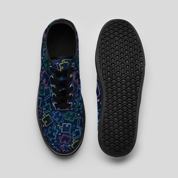 Neon Pieces Geek Canvas Shoes