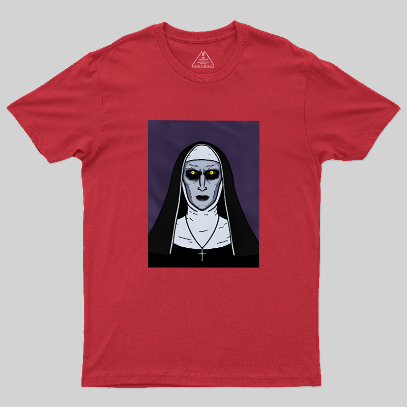 Macabre Nun Dark Horror Cartoon Geek T-Shirt