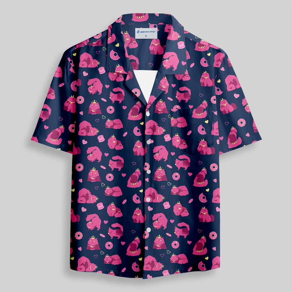 Princess Donut Night Crawl Button Up Pocket Shirt