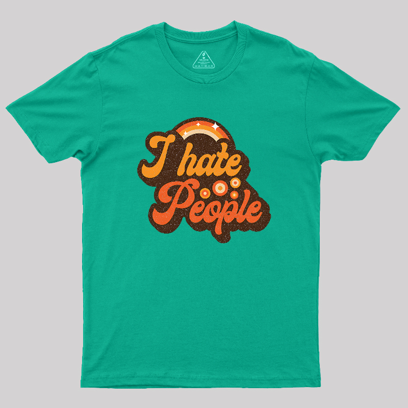 Vintage Hate People Geek T-Shirt