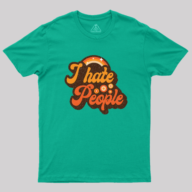 Vintage Hate People Geek T-Shirt