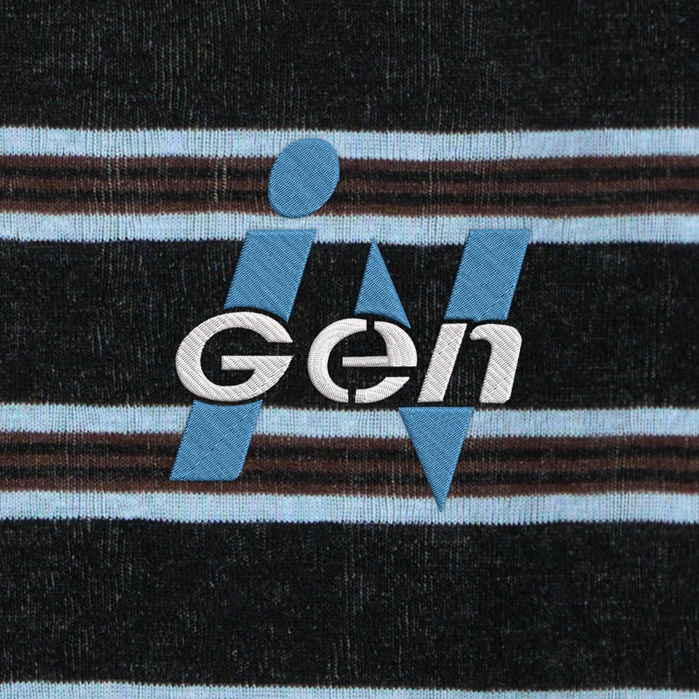 Ingen Geek Lycra Striped Embroidered Long-Sleeve Shirts