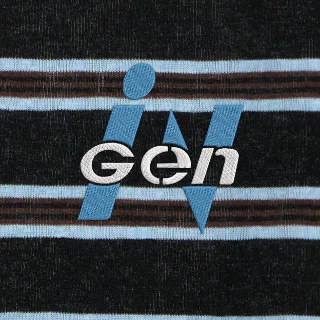 Ingen Geek Lycra Striped Embroidered Long-Sleeve Shirts