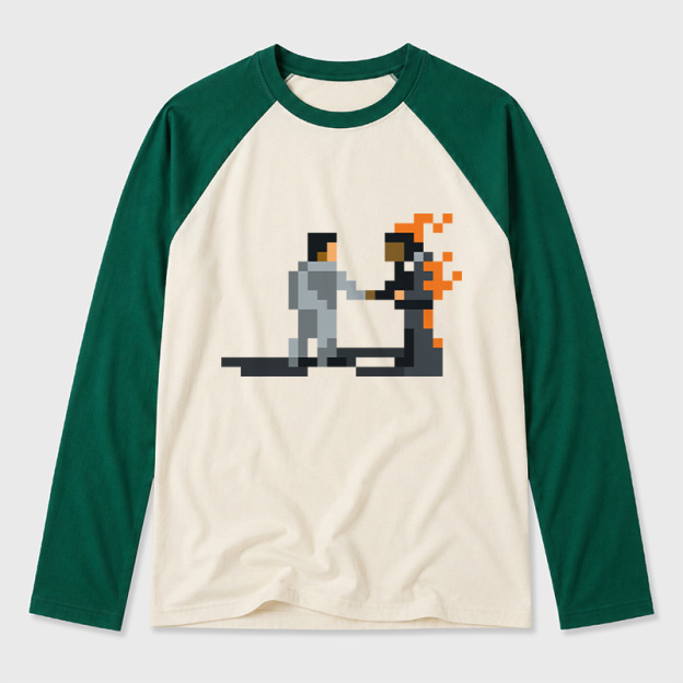 Wish You Were Here Geek Retro Raglan Long-Sleeve Tee