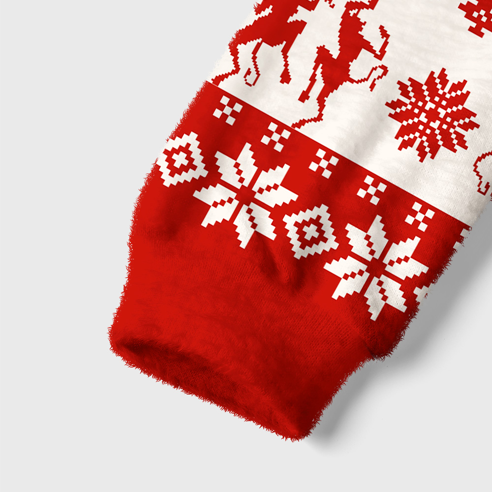 May The Force Geek Women's Christmas Cropped Ugly Sweater