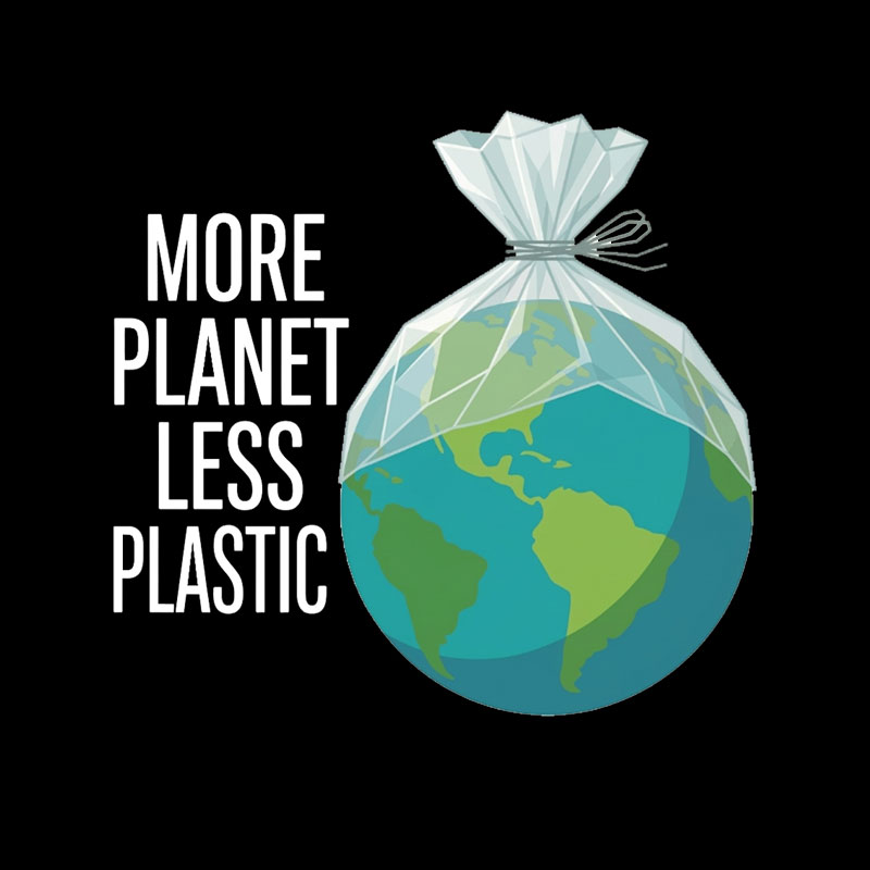 More Planet Less Plastic Geek T-Shirt