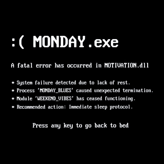 Monday Exe Error Geek T-Shirt