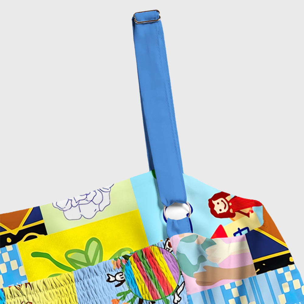 Global Folk Lucky Patchwork Collage Geek Tiered Cami Maxi Dress