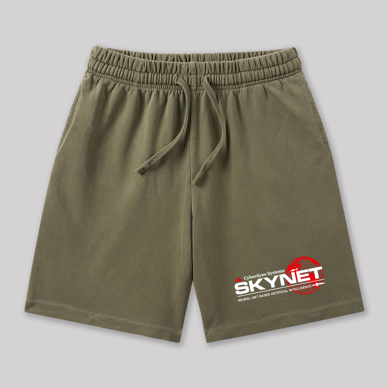 Cyberdyne Systems Skynet Geeky Washed Shorts