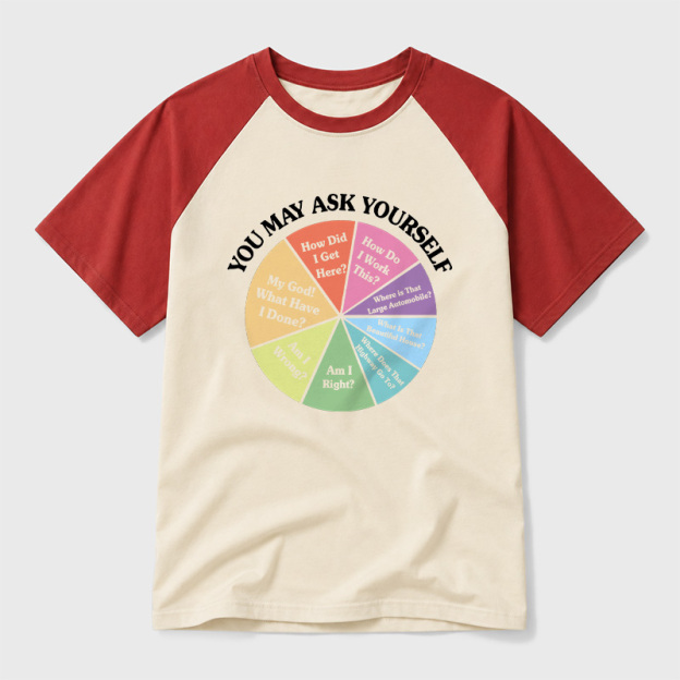 You May Ask Yourself Geek Retro Raglan T-Shirt