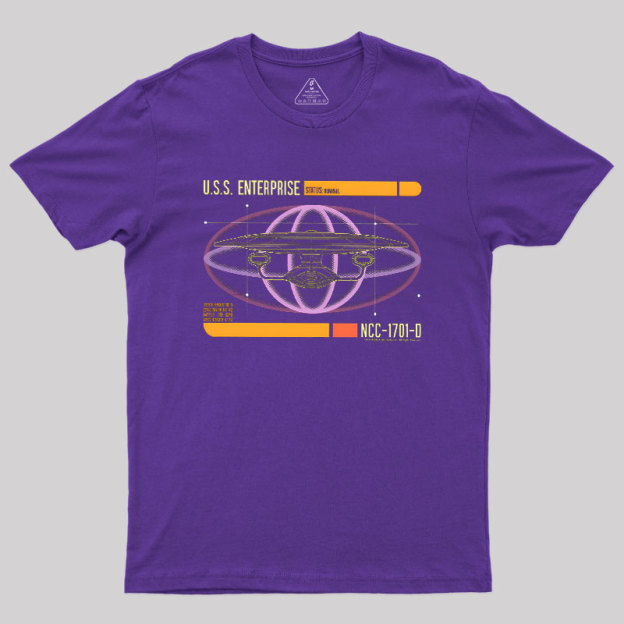 U.S.S. Enterprise D LCARS Status Geek T-Shirt