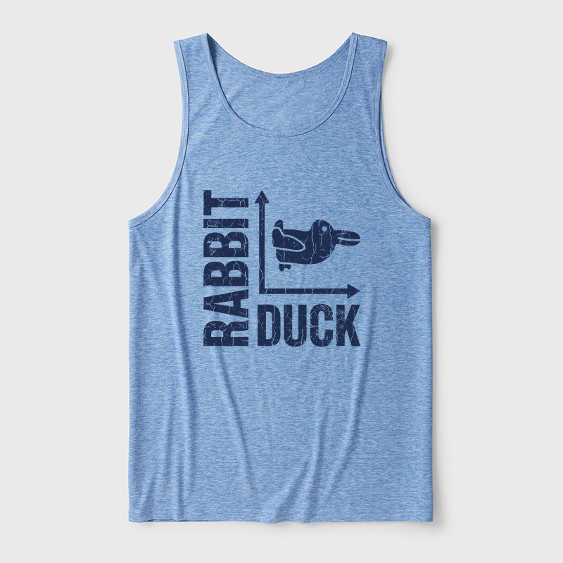 Rabbit or Duck Funny Ultra Soft Heather Tank