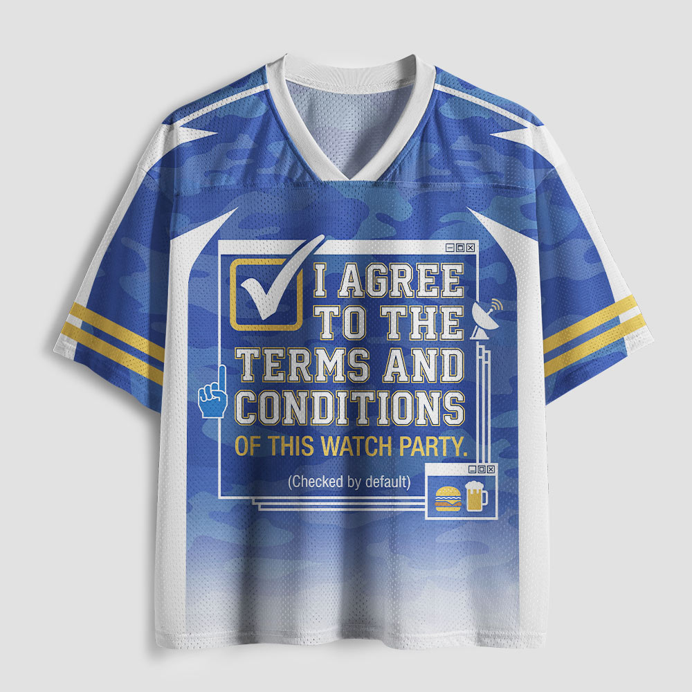 Watch Party Checked By Default Geek Mesh Jersey