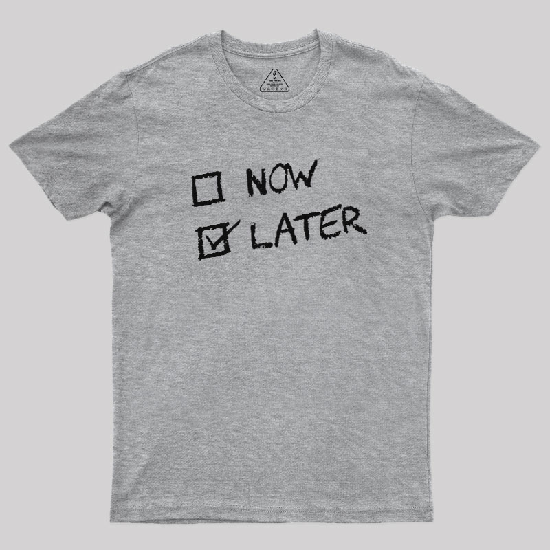 Now Vs Later Geek T-Shirt