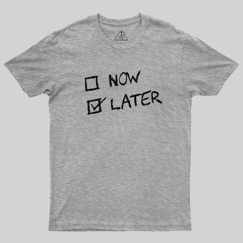 Now Vs Later Geek T-Shirt