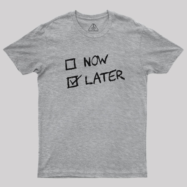 Now Vs Later Geek T-Shirt