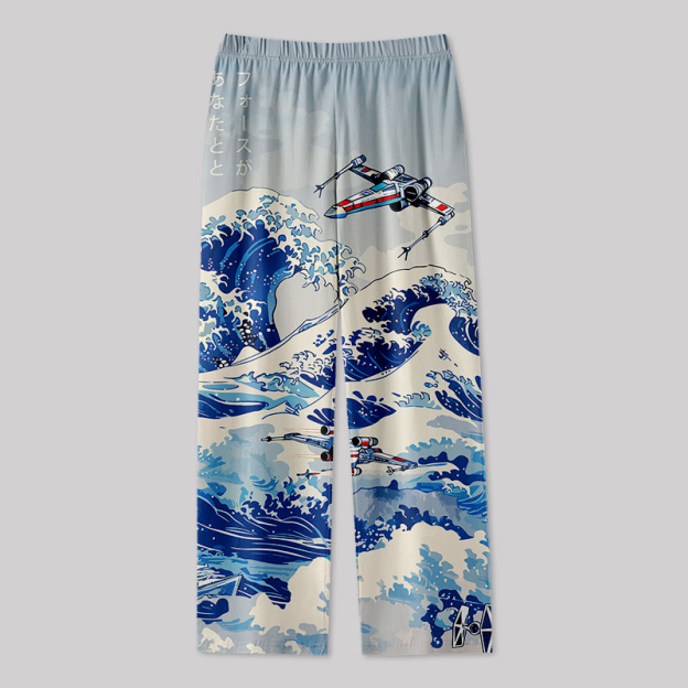 Ukiyoe wave fighter Geek Loungewear Pants
