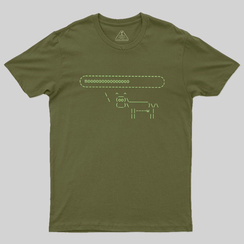 Cowsay Moooo Geek T-Shirt