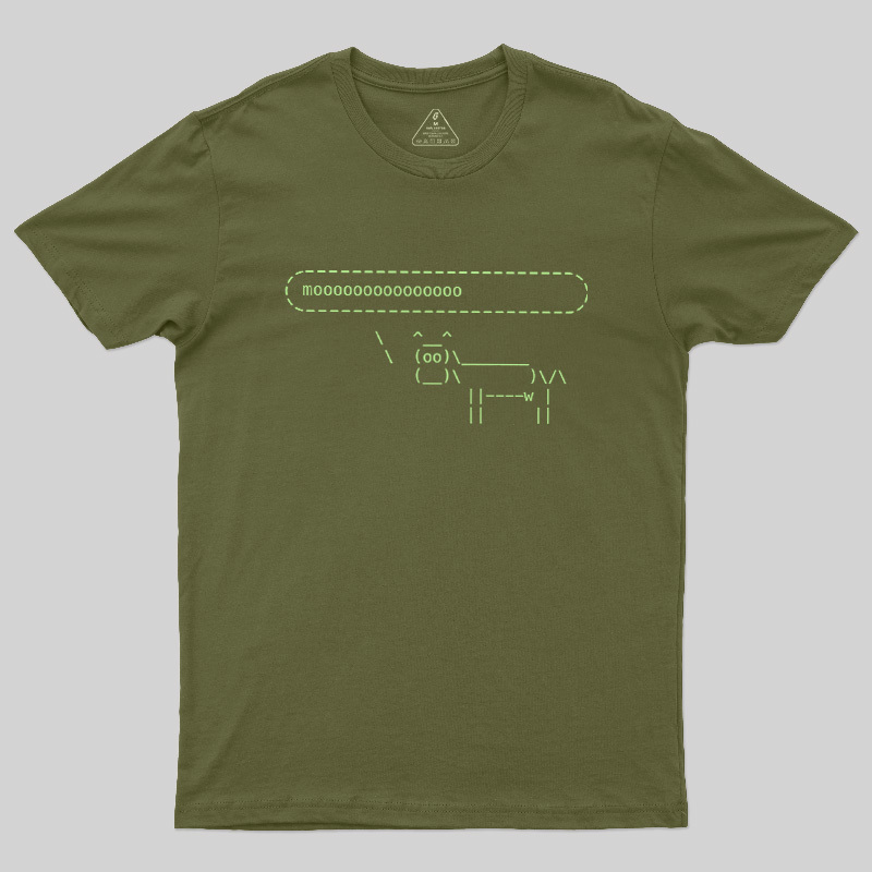 Cowsay Moooo Geek T-Shirt