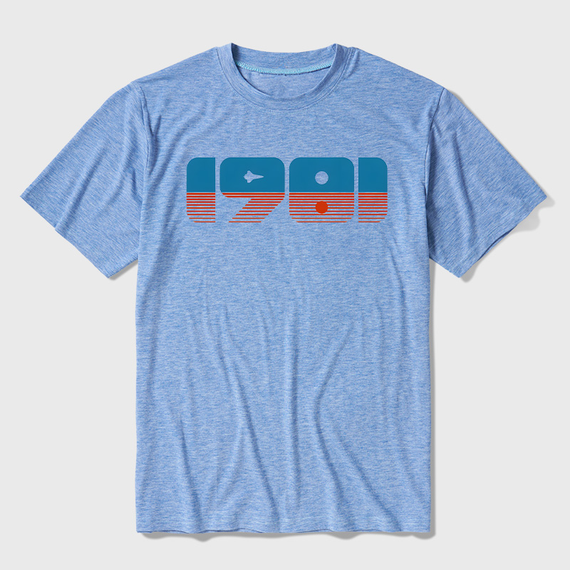 80s Space Age Mission Ultra Soft Heather Tees