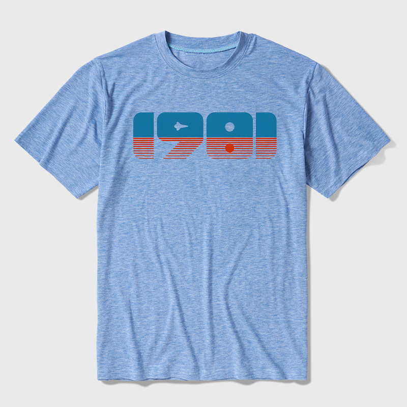 80s Space Age Mission Ultra Soft Heather Tees