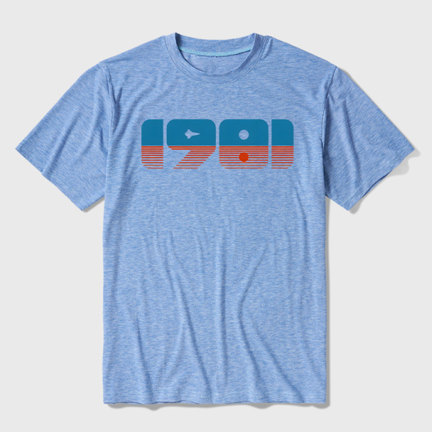 80s Space Age Mission Ultra Soft Heather Tees