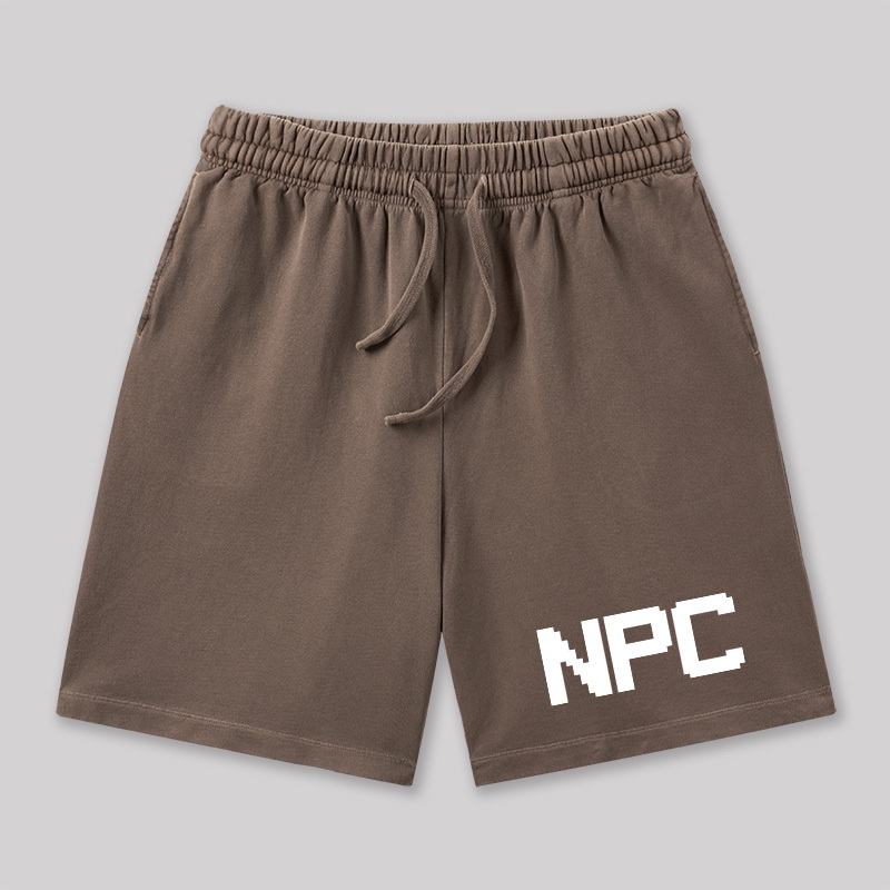 NPC Funny Geeky Washed Shorts