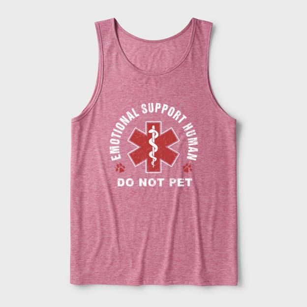 Emotional Support Human Ultra Soft Heather Tank