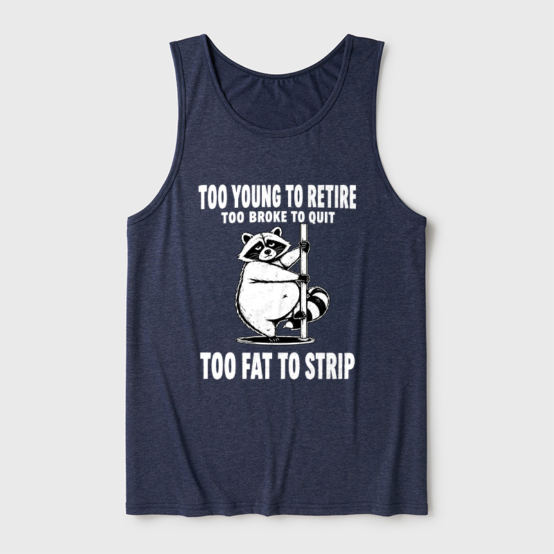 Too Fat To Strip Ultra Soft Heather Tank