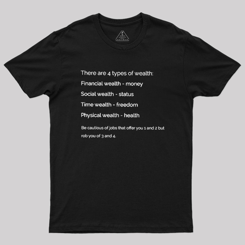 There Are 4 Types Of Wealth Geek T-Shirt
