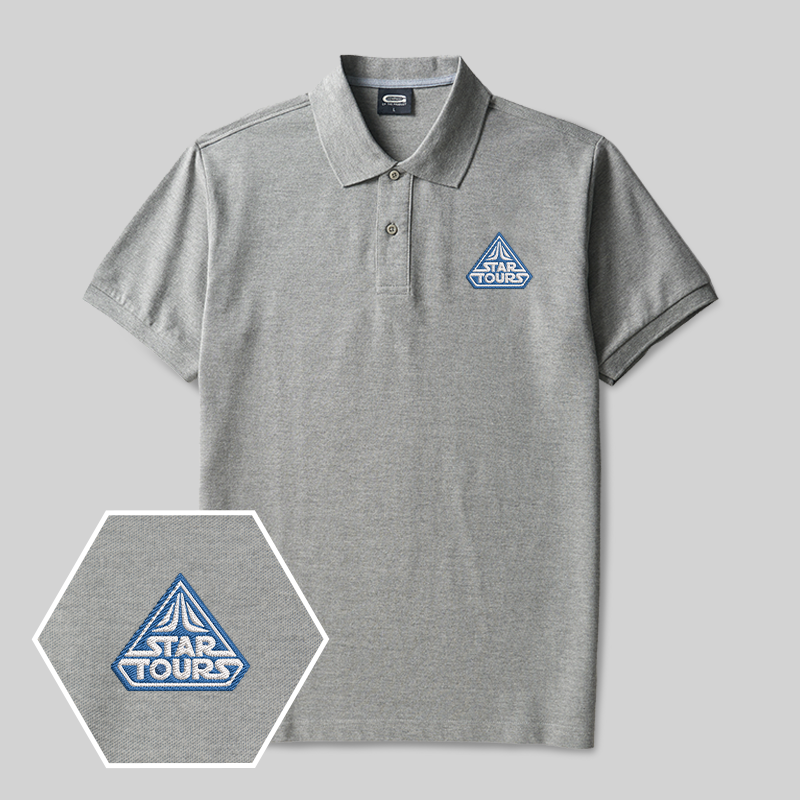 Star Tours Geek Embroidered Polo Shirts