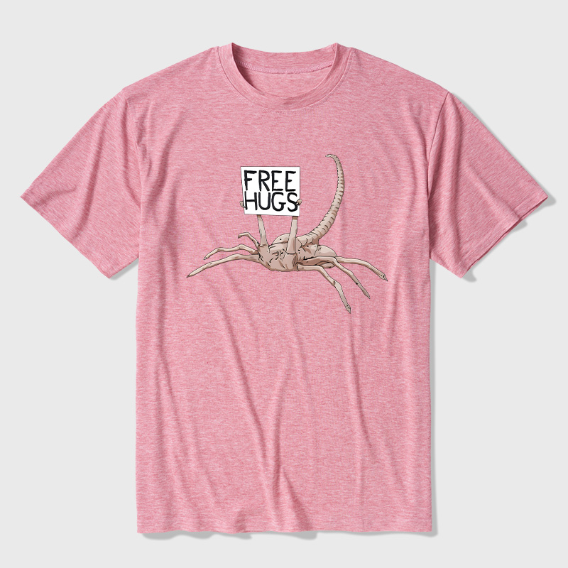 FreeHugs-Alien Xenomorph Ultra Soft Heather Tees