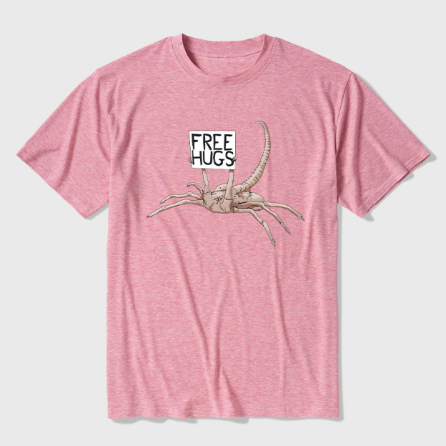 FreeHugs-Alien Xenomorph Ultra Soft Heather Tees