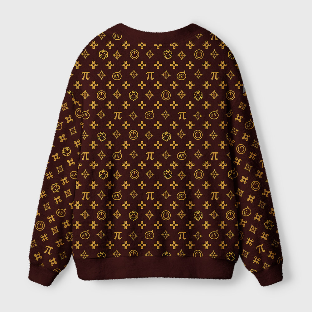 Math PI Dice  Brown Geek Ugly Cardigan Sweaters