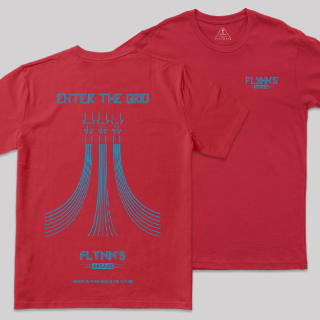 Enter The Grid Front and Back Printing Geek T-Shirt