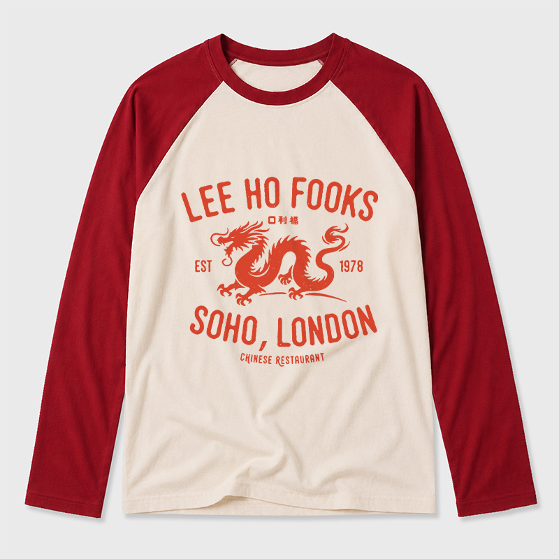 Lee Ho Fooks Vintage Resto Geek Retro Raglan Long-Sleeve Tee