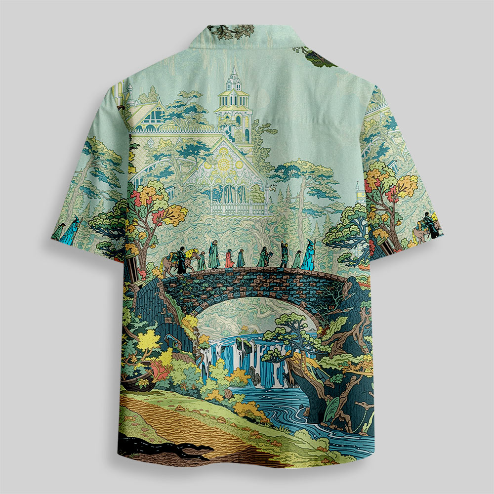 Hiking Club Scifi Button Up Pocket Shirt