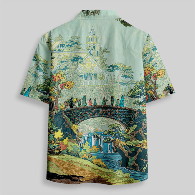 Hiking Club Scifi Button Up Pocket Shirt