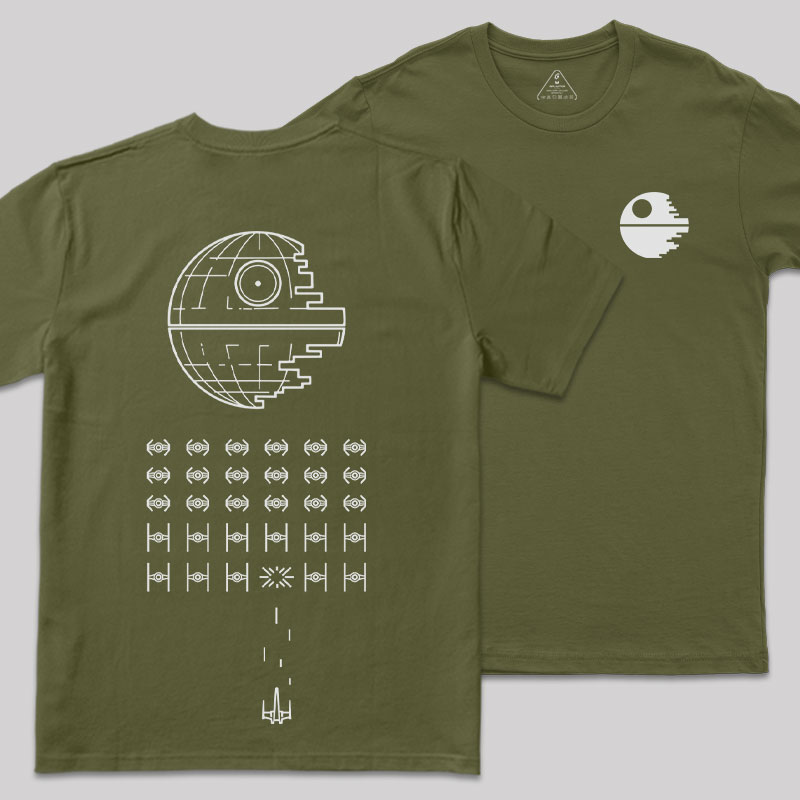Pixel Wars Front And Back Printing Geek T-Shirt