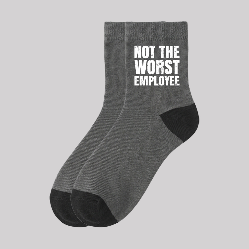 Not The Worst Employee Geek Cotton Daily Socks