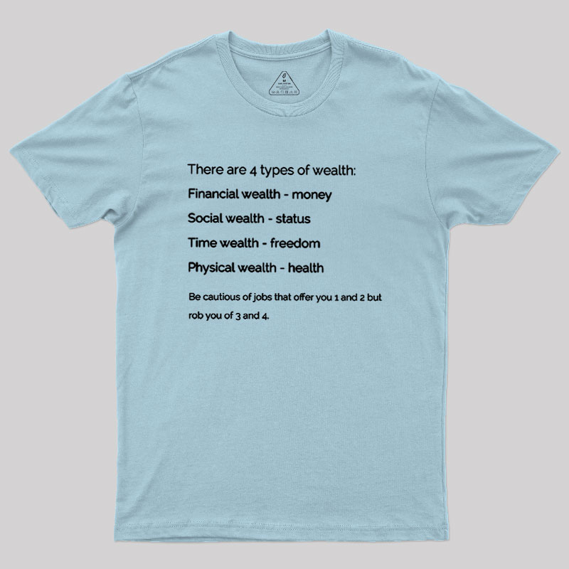 There Are 4 Types Of Wealth Geek T-Shirt