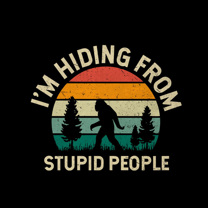 I��m Hiding from Stupid People 1127 Geek T-Shirt