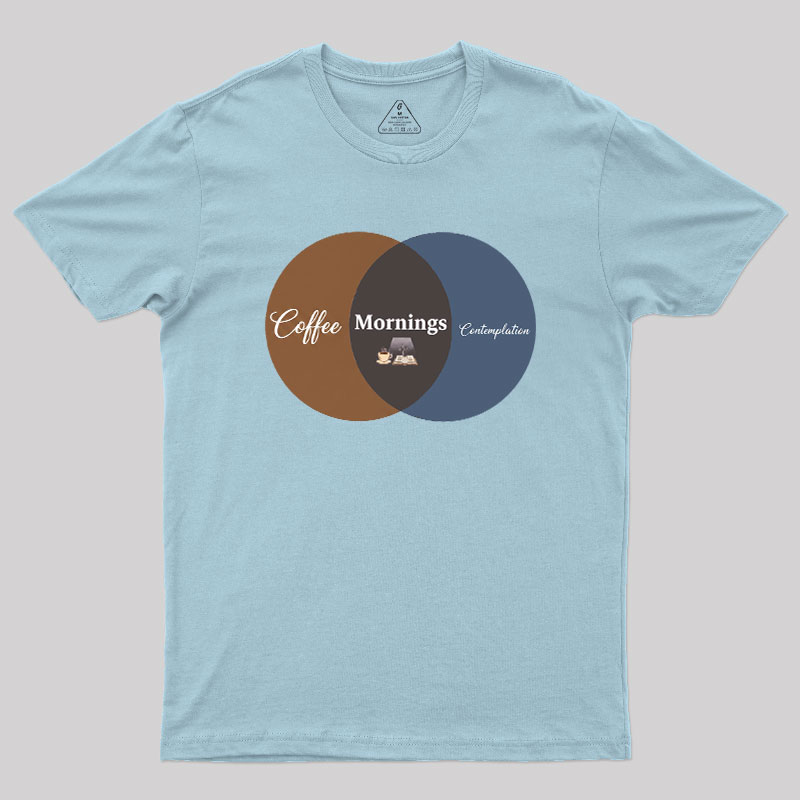 Coffee & Contemplation Venn Diagram Geek T-Shirt