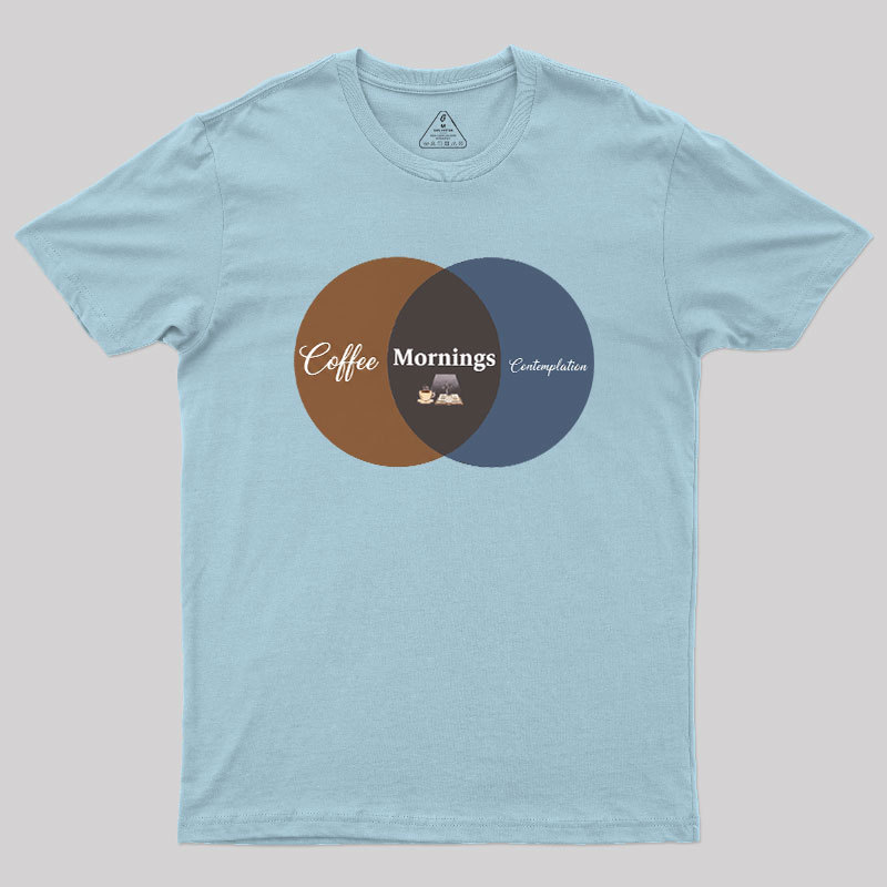 Coffee & Contemplation Venn Diagram Geek T-Shirt