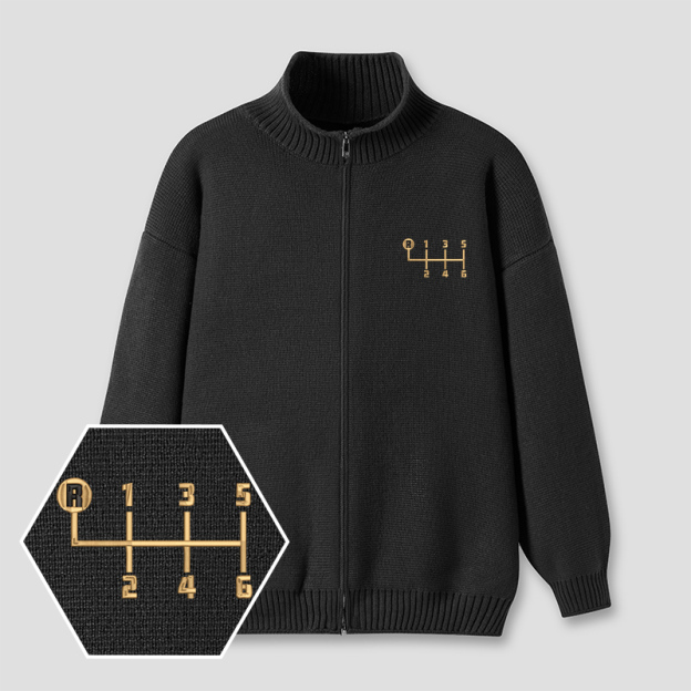 Classically Trained Embroidered?Full?Zip?Cardigan